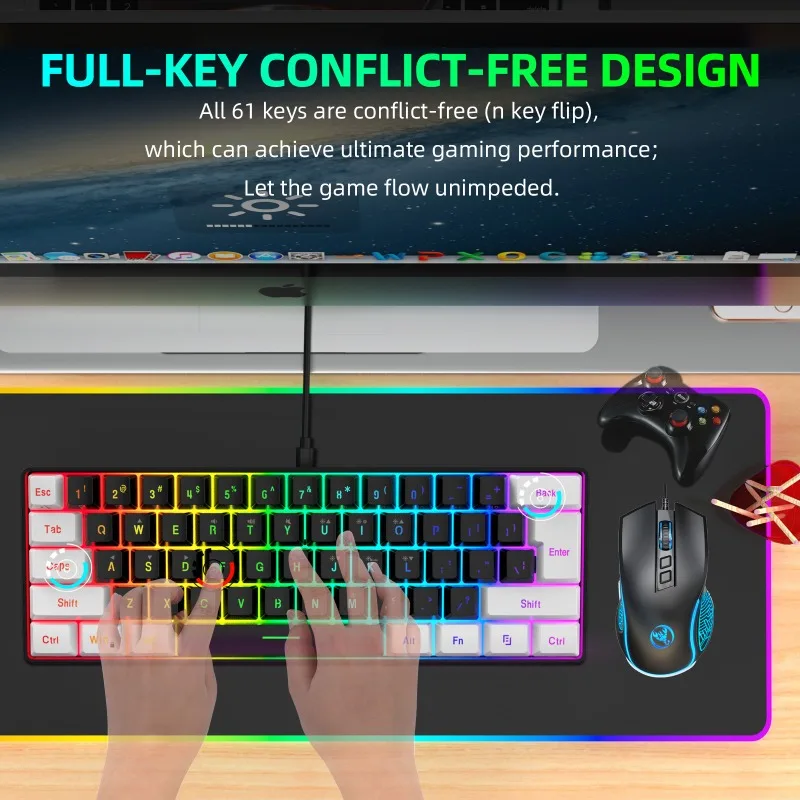 Keyboard and Mouse 60% Compute - Gaming Keyboard Mouse Combo review and price