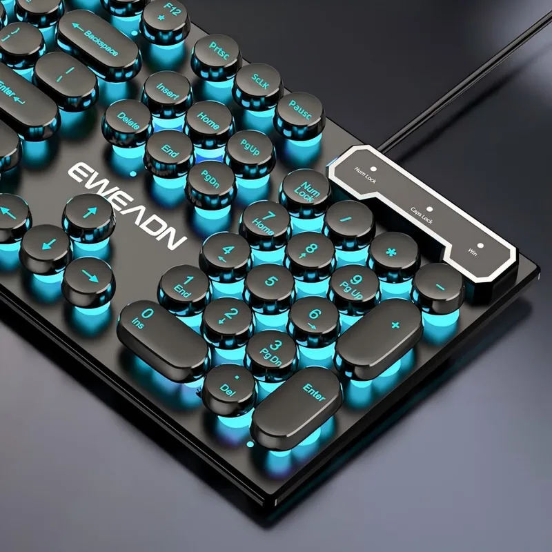 Retro Punk Mechanical Feel Key - Gaming Keyboard And Mouse review and price