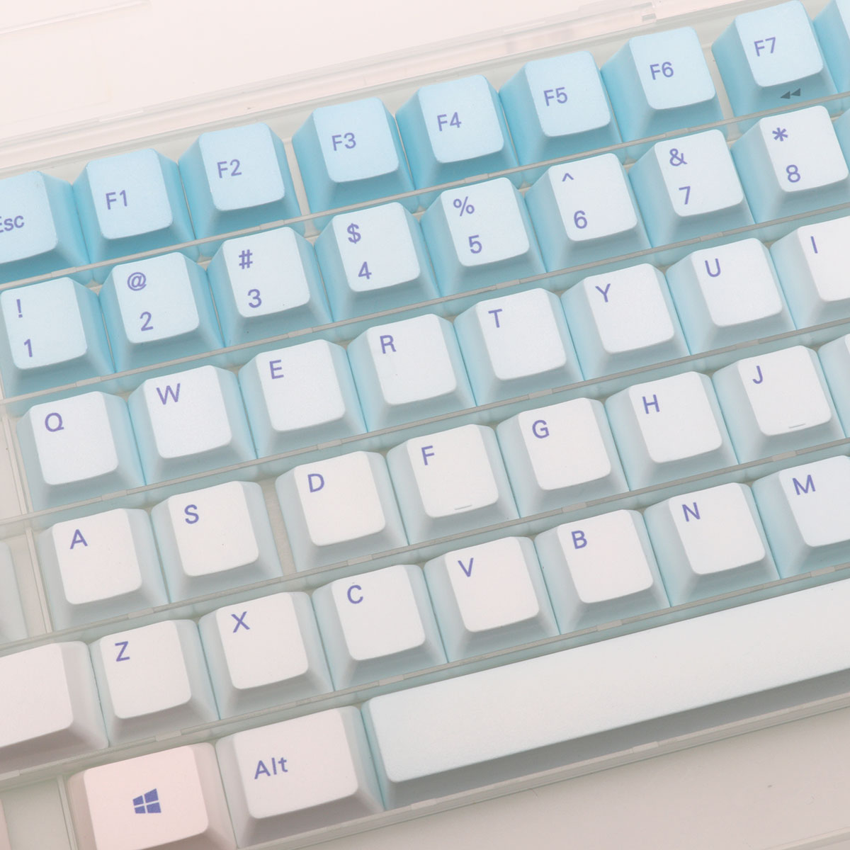 87 Keys Frost Blue Keycaps Che - Gaming Keyboard Blue review and price