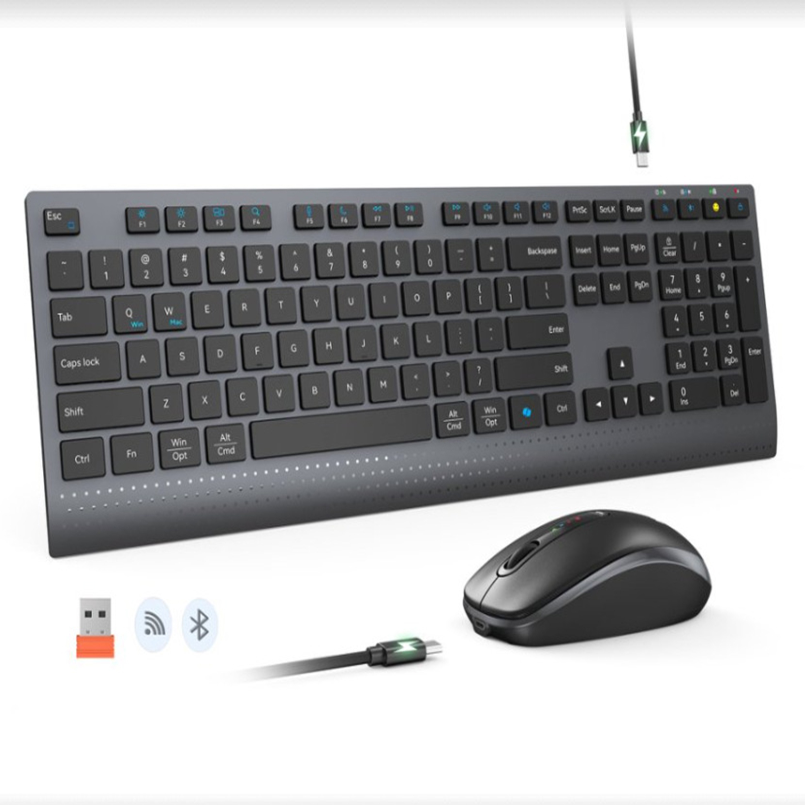 Bluetooth 2.4G Dual-Mode Wirel - Gaming Keyboard Mouse And Headset Combo review and price
