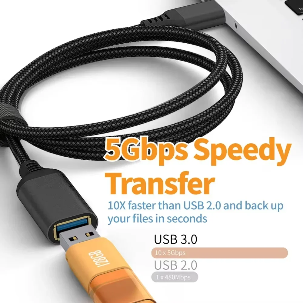 0.5/1/2/3/5m Nylon Braided USB - Coiled Usb Cable review and price