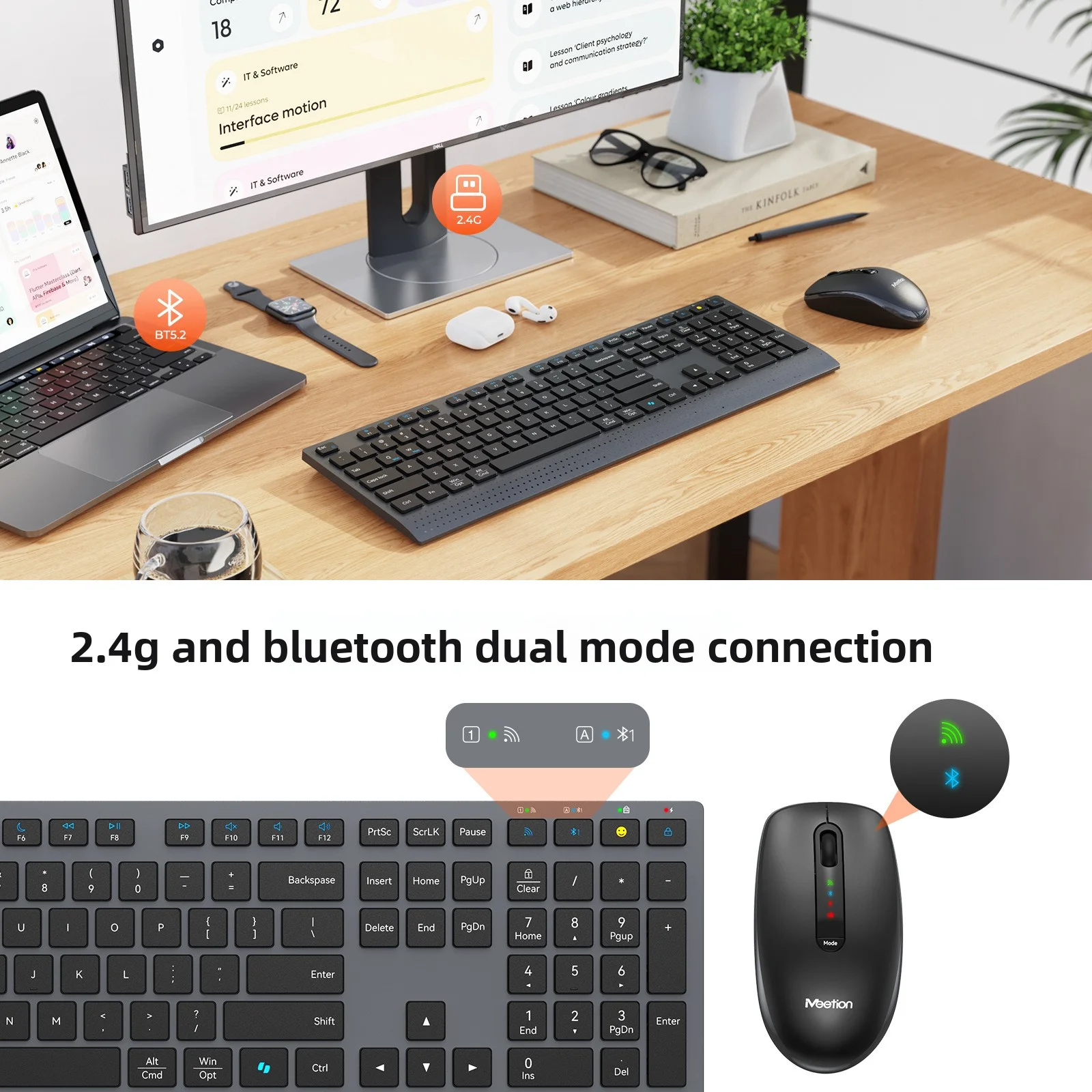 2.4G Bluetooth Dual-mode Wirel - Gaming Keyboard Mouse Set review and price