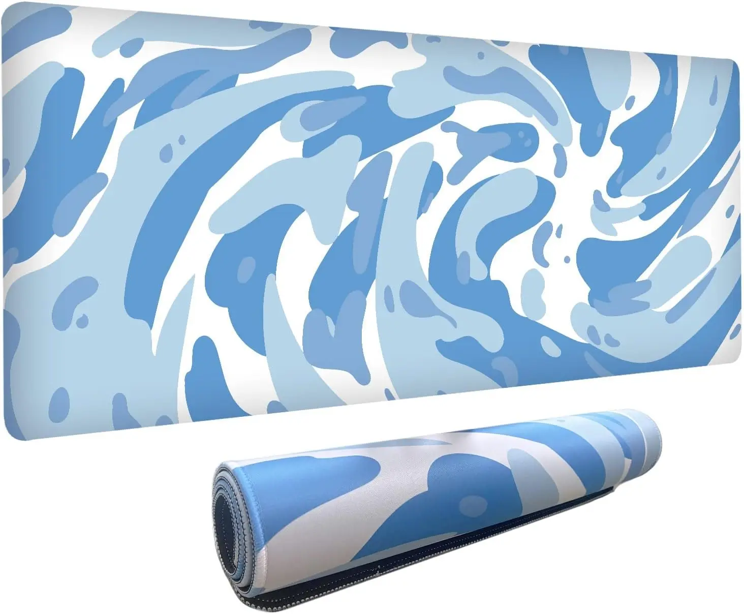 Light Blue Camo Swirl Pattern  - Gaming Keyboard Blue review and price