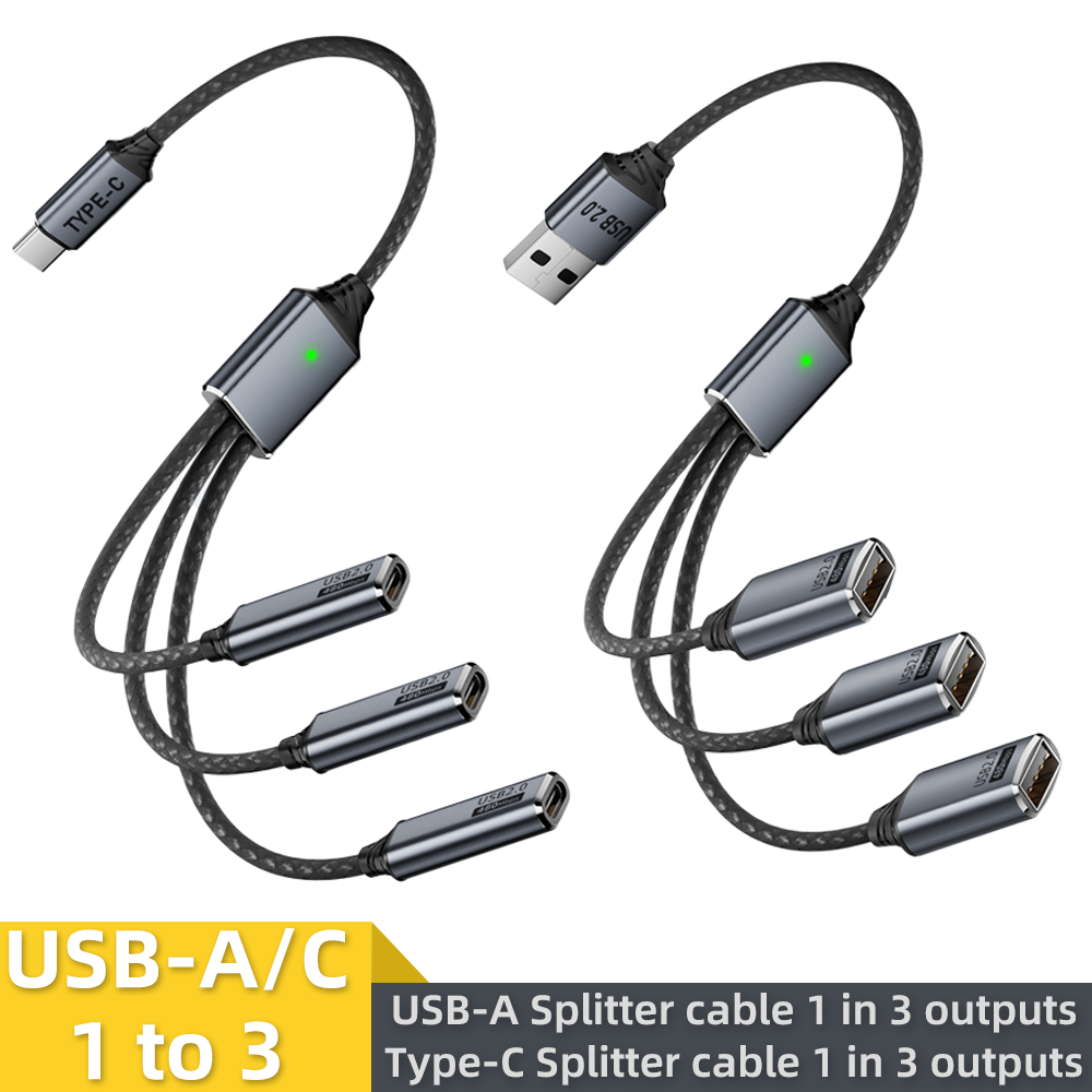 USB Splitter Cable 1-in-3 Outp - Gaming Keyboard Type C review and price