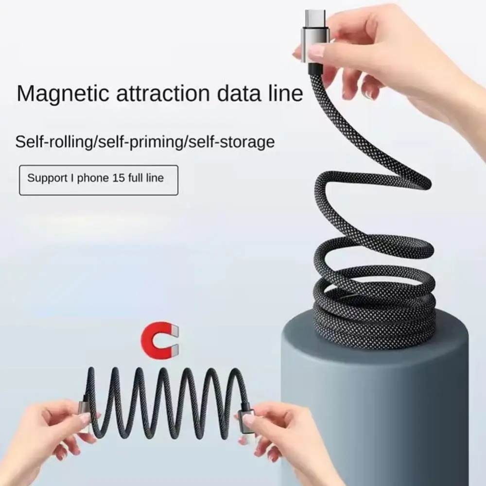 65W Self-coiling Magnetic Attr - Coiled Usb Cable review and price