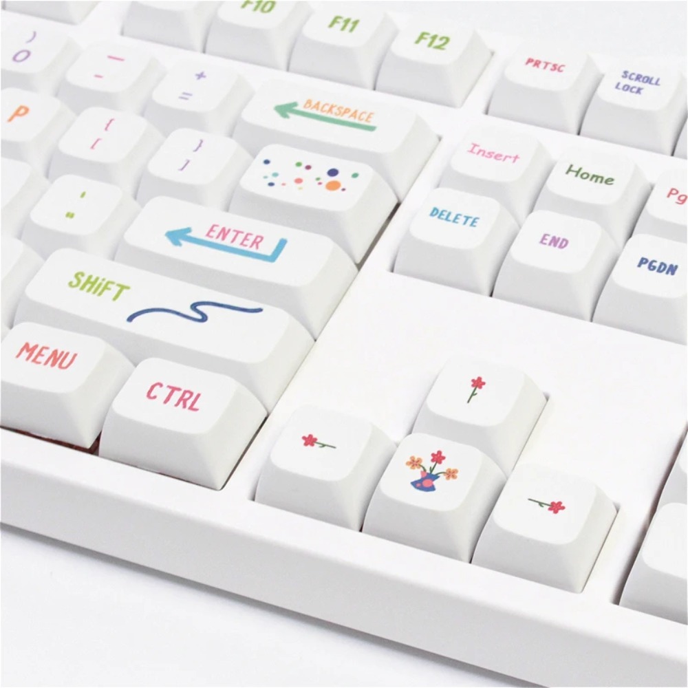 Vibrant Summer Art Keycaps 128 - Gaming Keyboard Tkl review and price