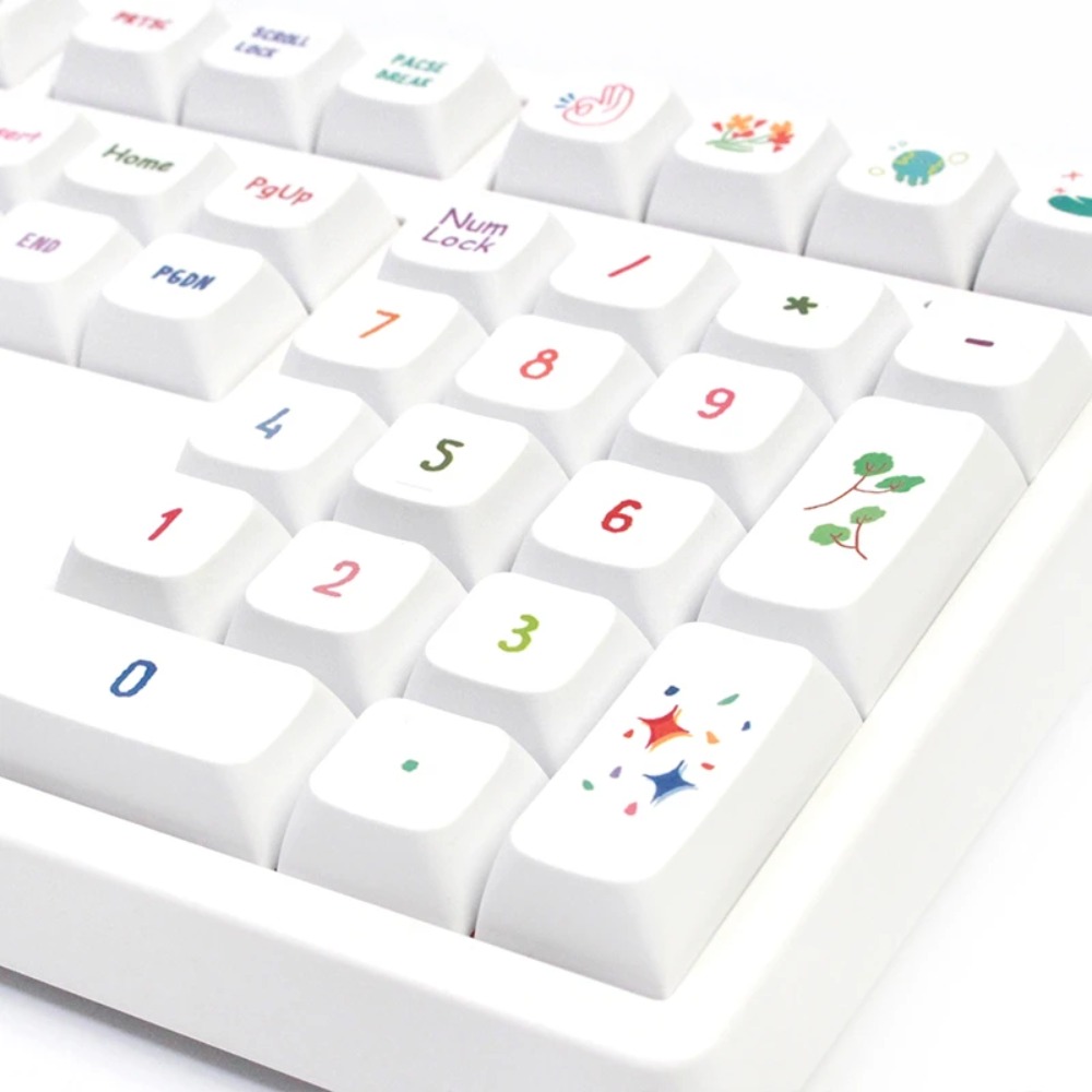 Vibrant Summer Art Keycaps 128 - Gaming Keyboard Tkl review and price
