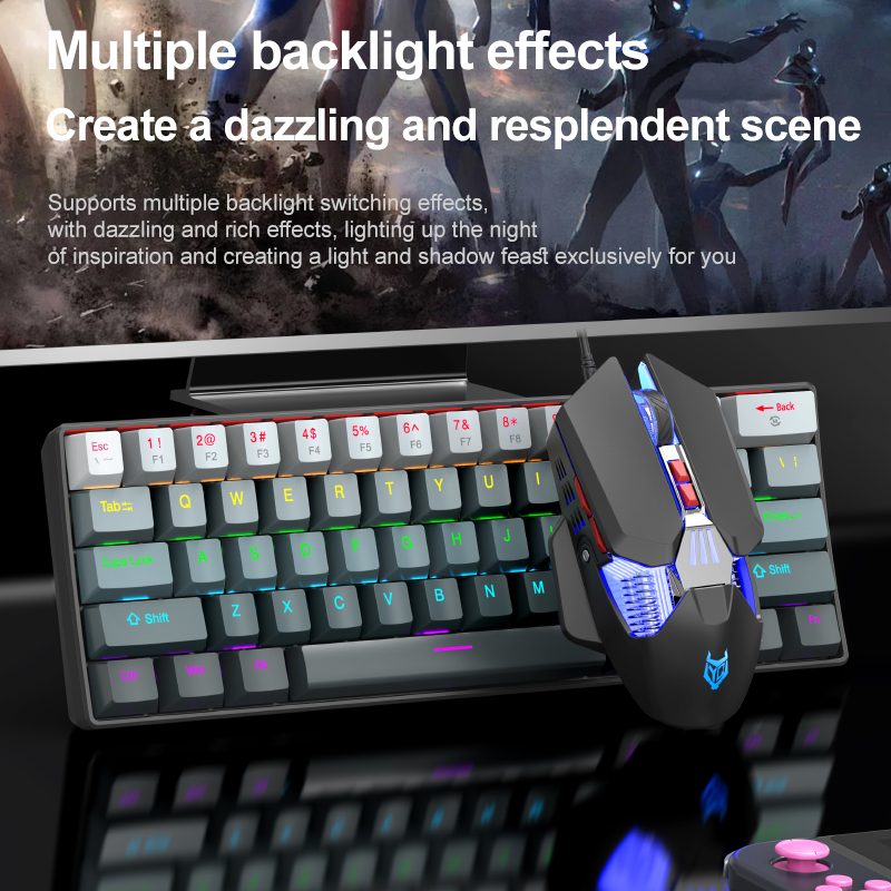 APAYADO KT61 Mechanical Keyboa - Gaming Keyboard Mouse Set review and price