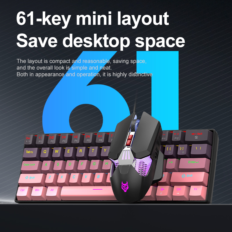 APAYADO KT61 Mechanical Keyboa - Gaming Keyboard Mouse Set review and price