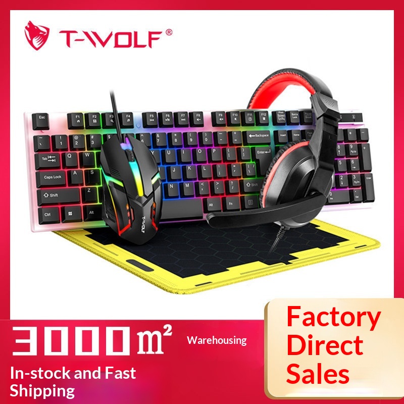 T-Wolf Tf240 4 In 1 Spanish Ga - Gaming Keyboard Mouse And Headset Combo review and price