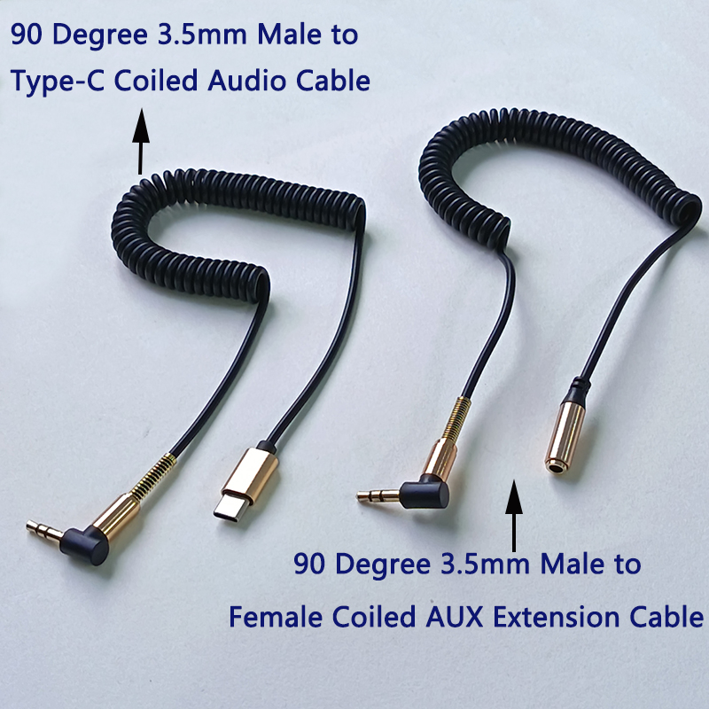 1PC 90 Degree 3.5mm 1.5M Coile - Coiled Usb Cable review and price