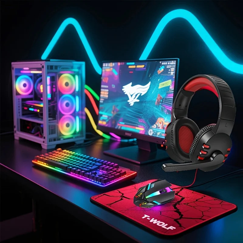 2026 4-In-1 Wired Gaming Keybo - Gaming Keyboard Mouse And Headset Combo review and price