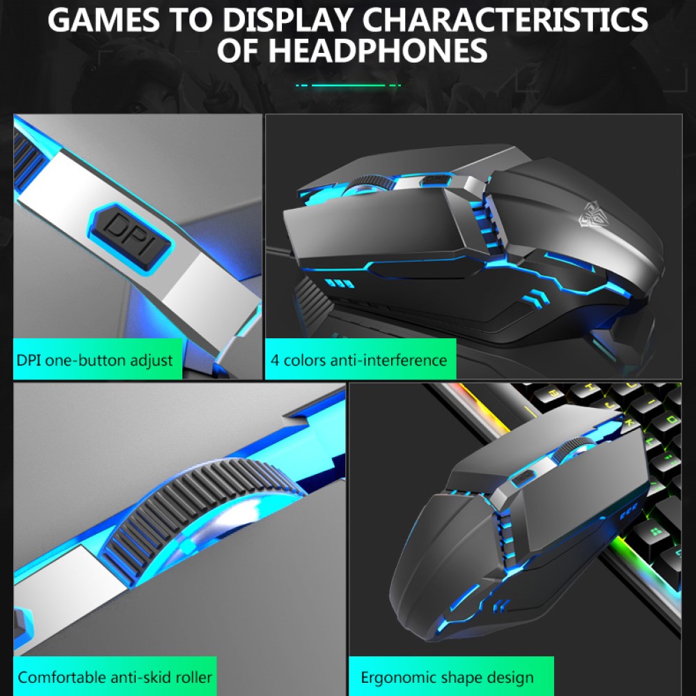 AULA Wired Gaming Keyboard and - Gaming Keyboard Mouse Set review and price